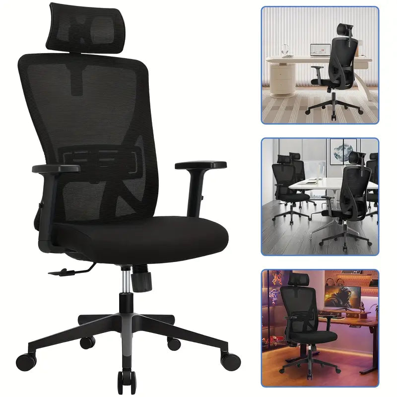 Chaise ergonomique DeskEssential™ – Le confort professionnel à domicile