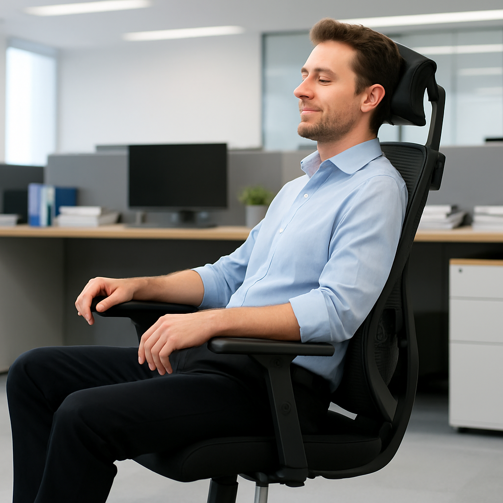 Chaise ergonomique DeskEssential™ – Le confort professionnel à domicile